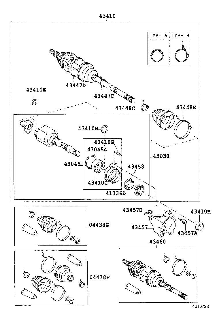 TOYOTA 0442742060 - Burduf cauciuc, articulatie planetara allinparts.ro