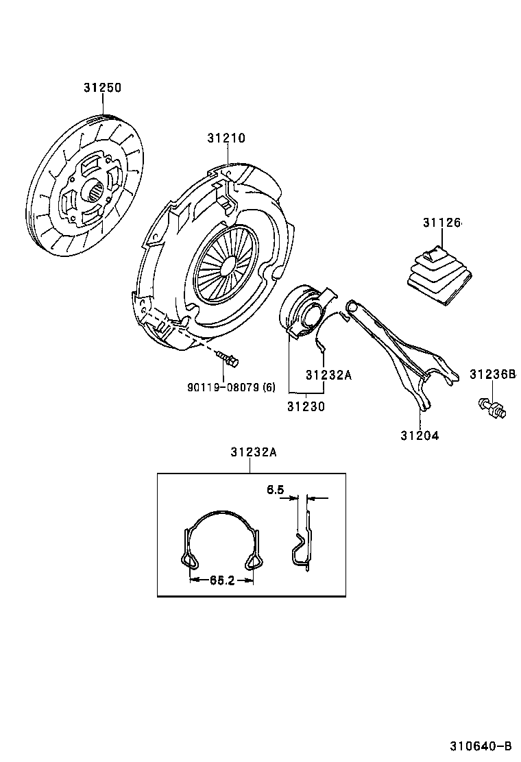 TOYOTA 31210-20380 - Placa presiune ambreiaj allinparts.ro