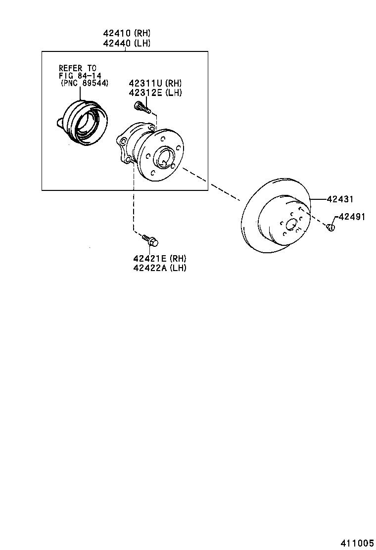 TOYOTA 4245032040 - Set rulment roata allinparts.ro