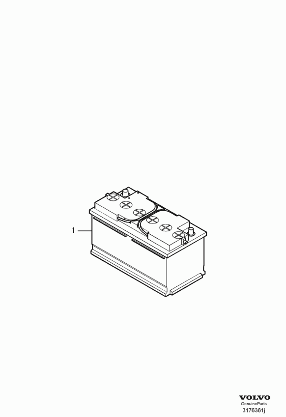Volvo 30659798 - Baterie de pornire allinparts.ro