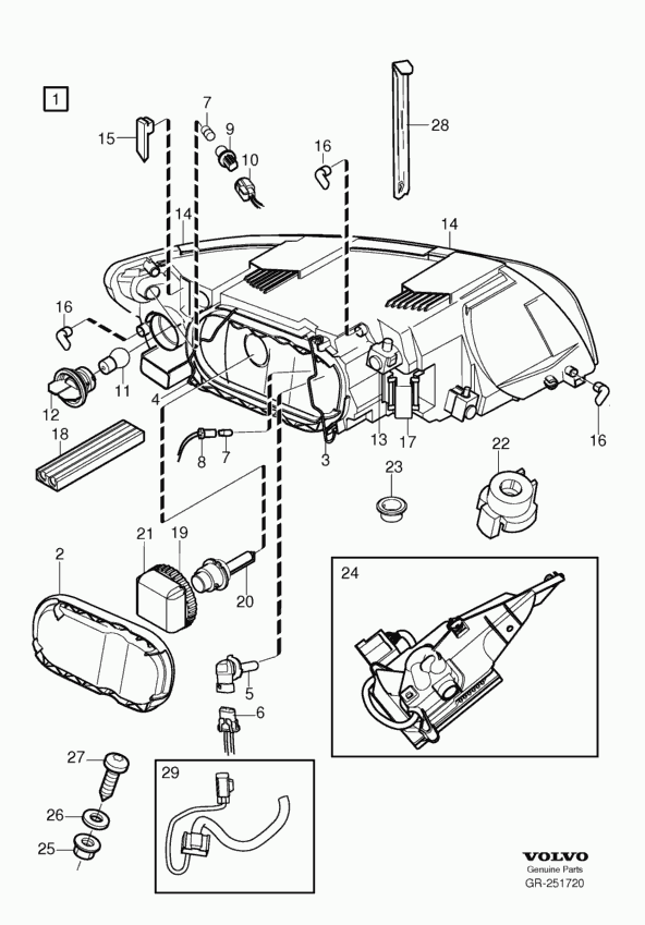 Volvo 983581 - Bec, far faza lunga allinparts.ro