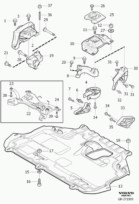 Volvo 30666040 - Suport,trapez allinparts.ro