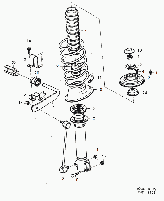 Volvo 3411070 - Rulment sarcina amortizor allinparts.ro
