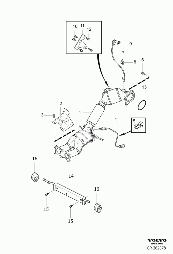 Volvo 30756122 - Sonda Lambda allinparts.ro