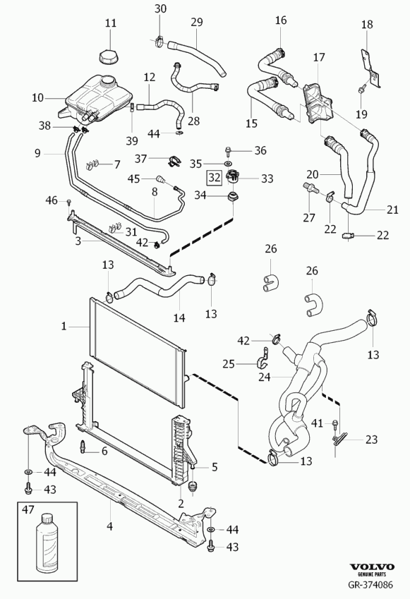 Volvo 36000379 - Radiator, racire motor allinparts.ro