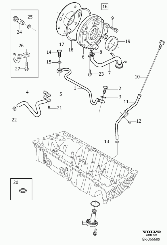 Volvo 30777955 - Etansare, intrare turbina (compresor) allinparts.ro