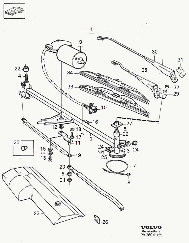 Volvo 274381 - Lamela stergator allinparts.ro