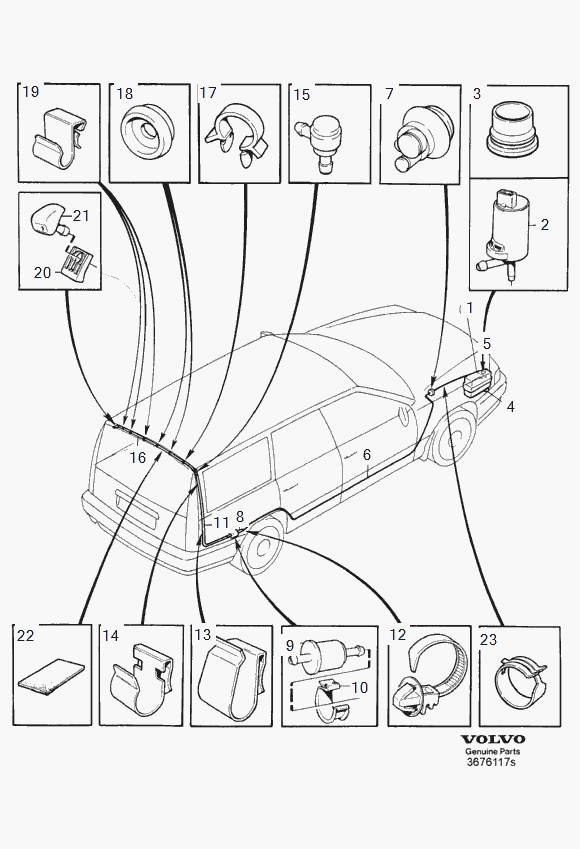 Volvo 1 259 832 - Pompa de apa,spalare parbriz allinparts.ro