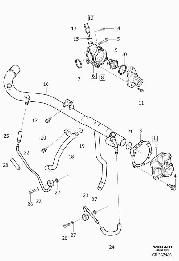 Volvo 31319608 - Termostat,lichid racire allinparts.ro