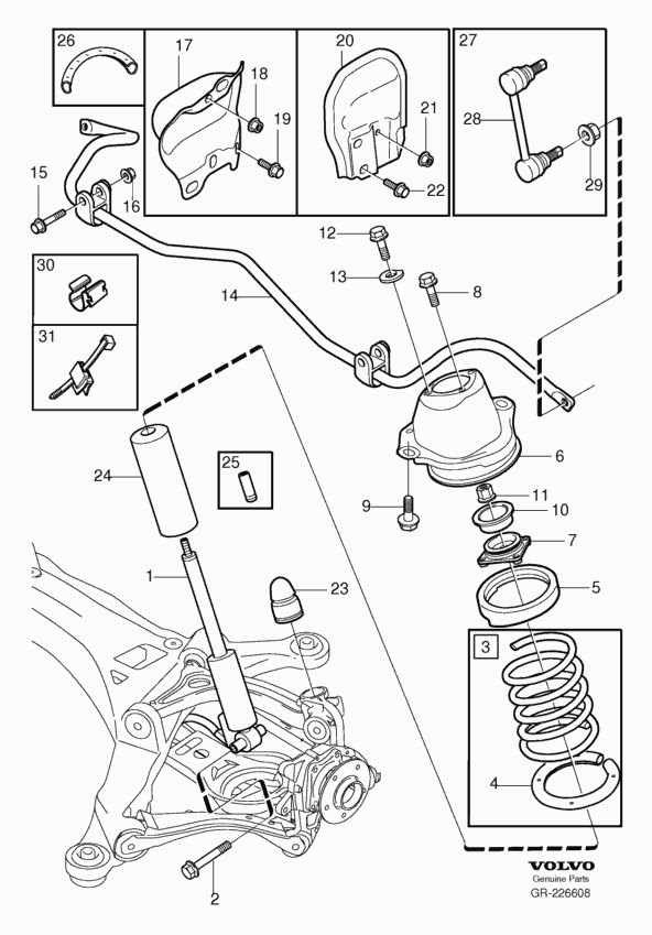 Volvo 31277089 - Amortizor allinparts.ro