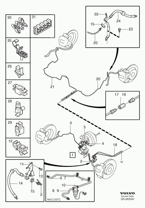 Volvo 31257706 - Furtun frana allinparts.ro