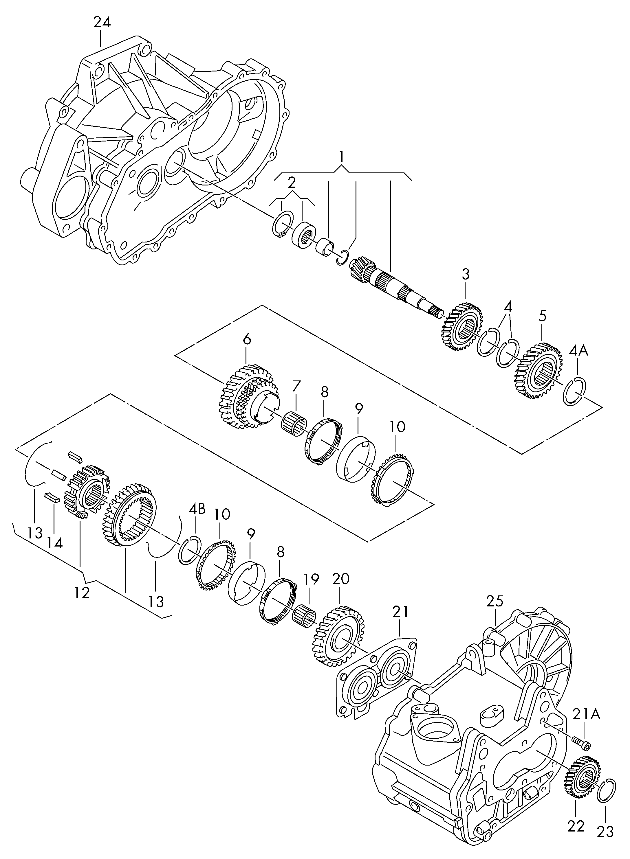VAG 02T 311 373L - VAG 02T 311 373L - Lagar, cutie de viteza allinparts.ro