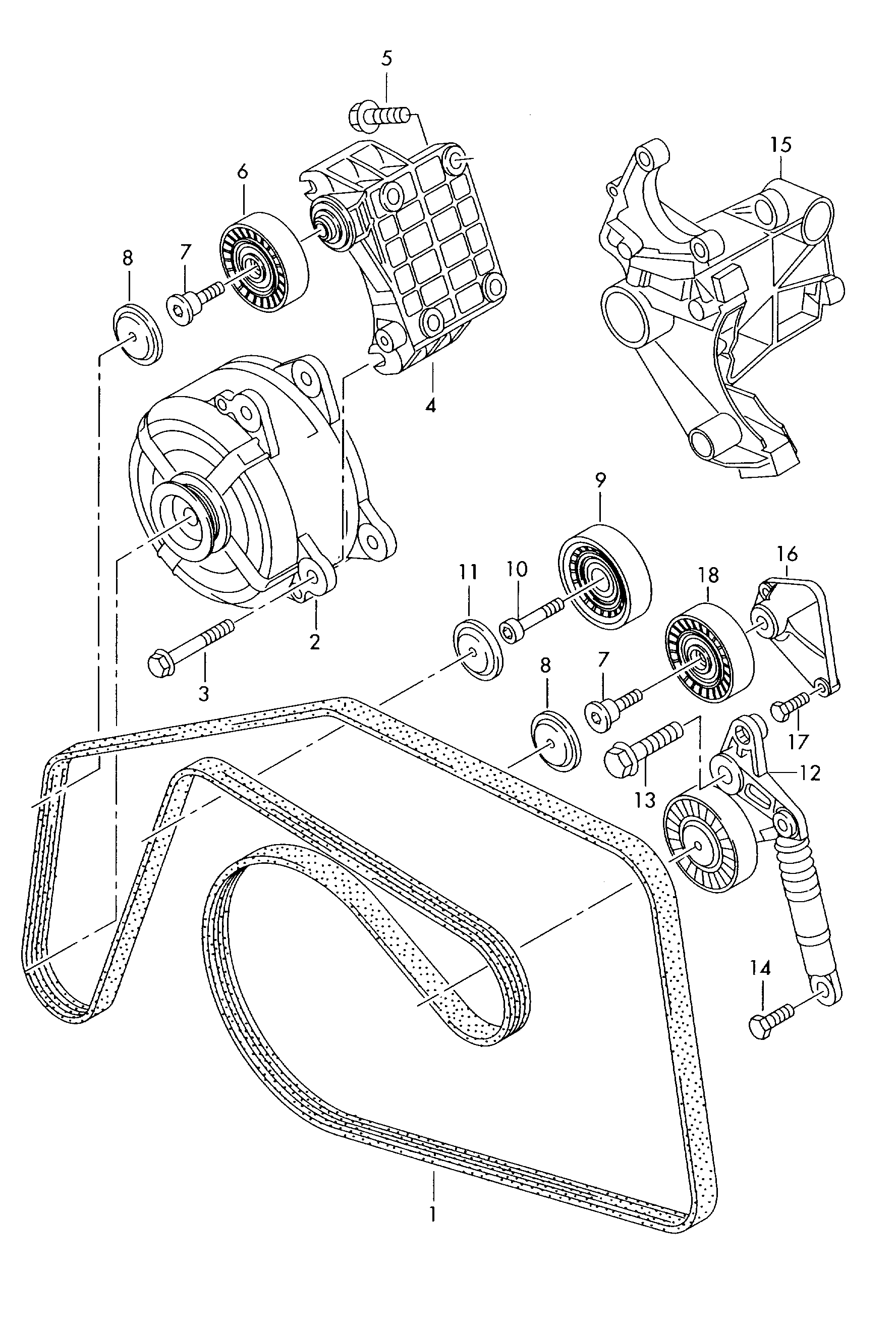 VAG 059 903 341 G - Rola ghidare / conducere, curea transmisie allinparts.ro