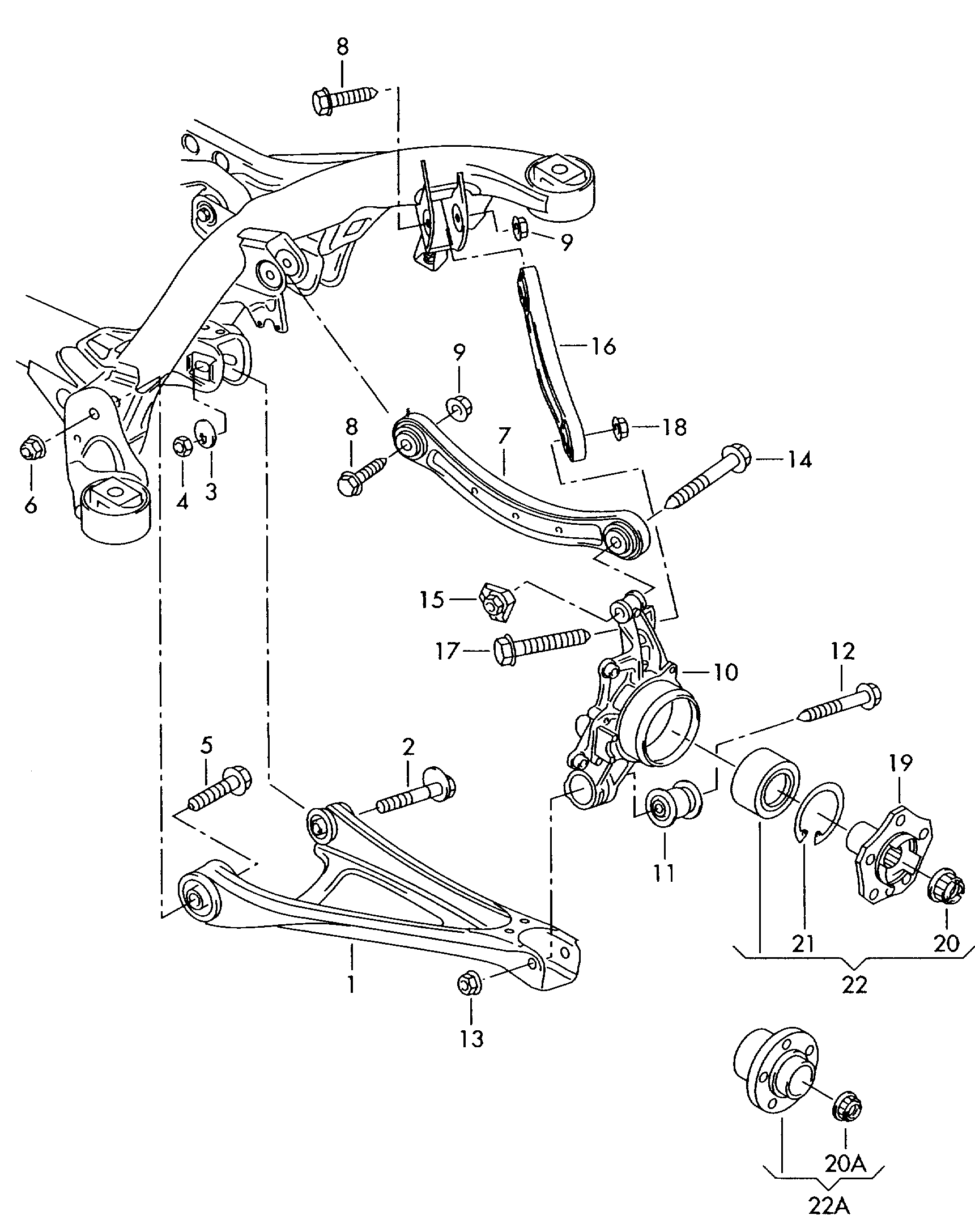VAG 7L0505311B - Brat, suspensie roata allinparts.ro