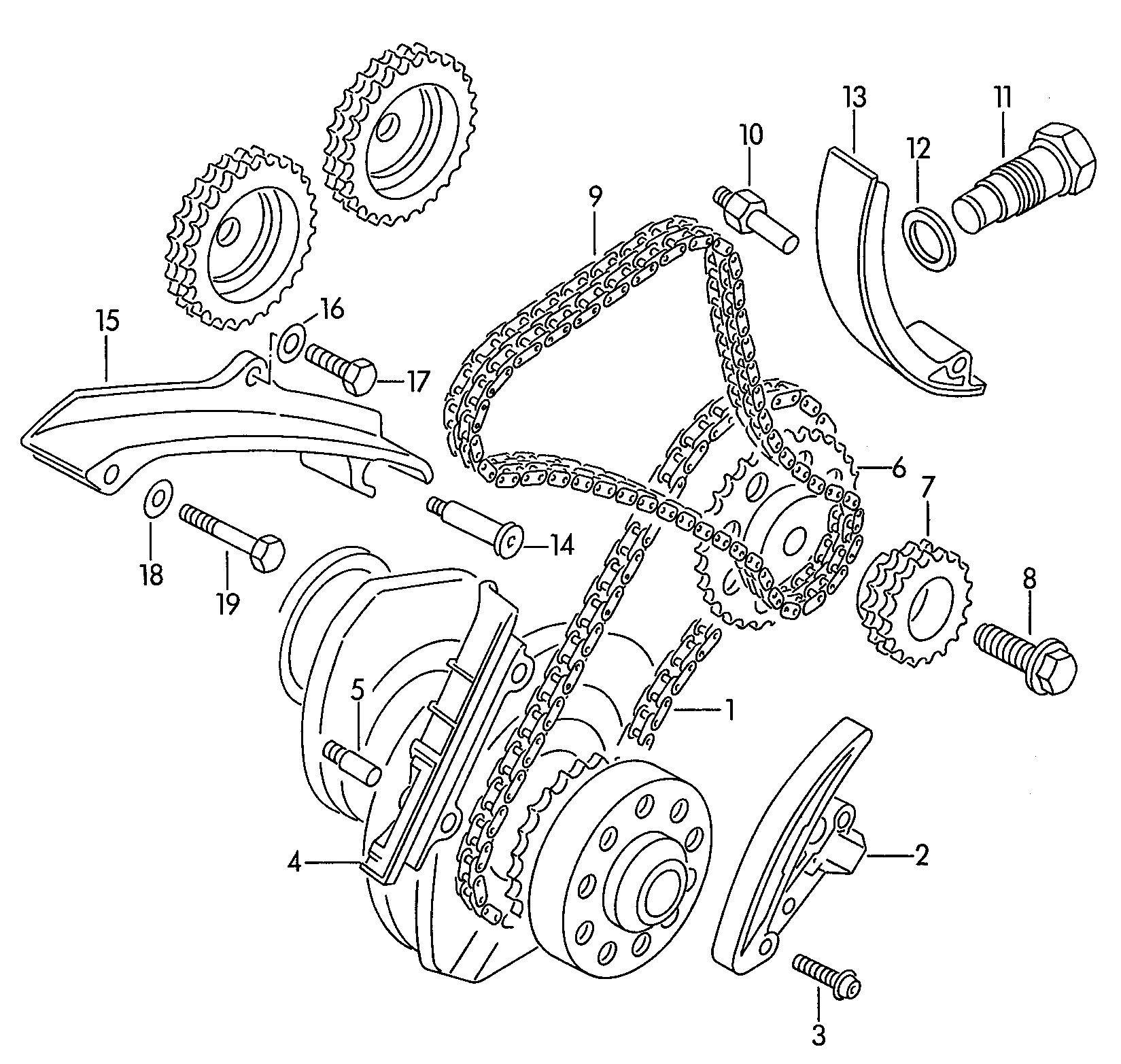 VAG 021 109 513 - Ghidaje, lant distributie allinparts.ro