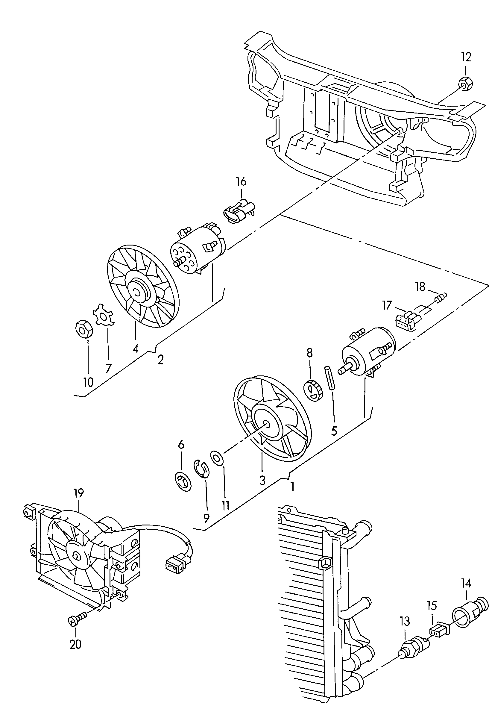 VAG 191959481B - Comutator temperatura, ventilator radiator allinparts.ro