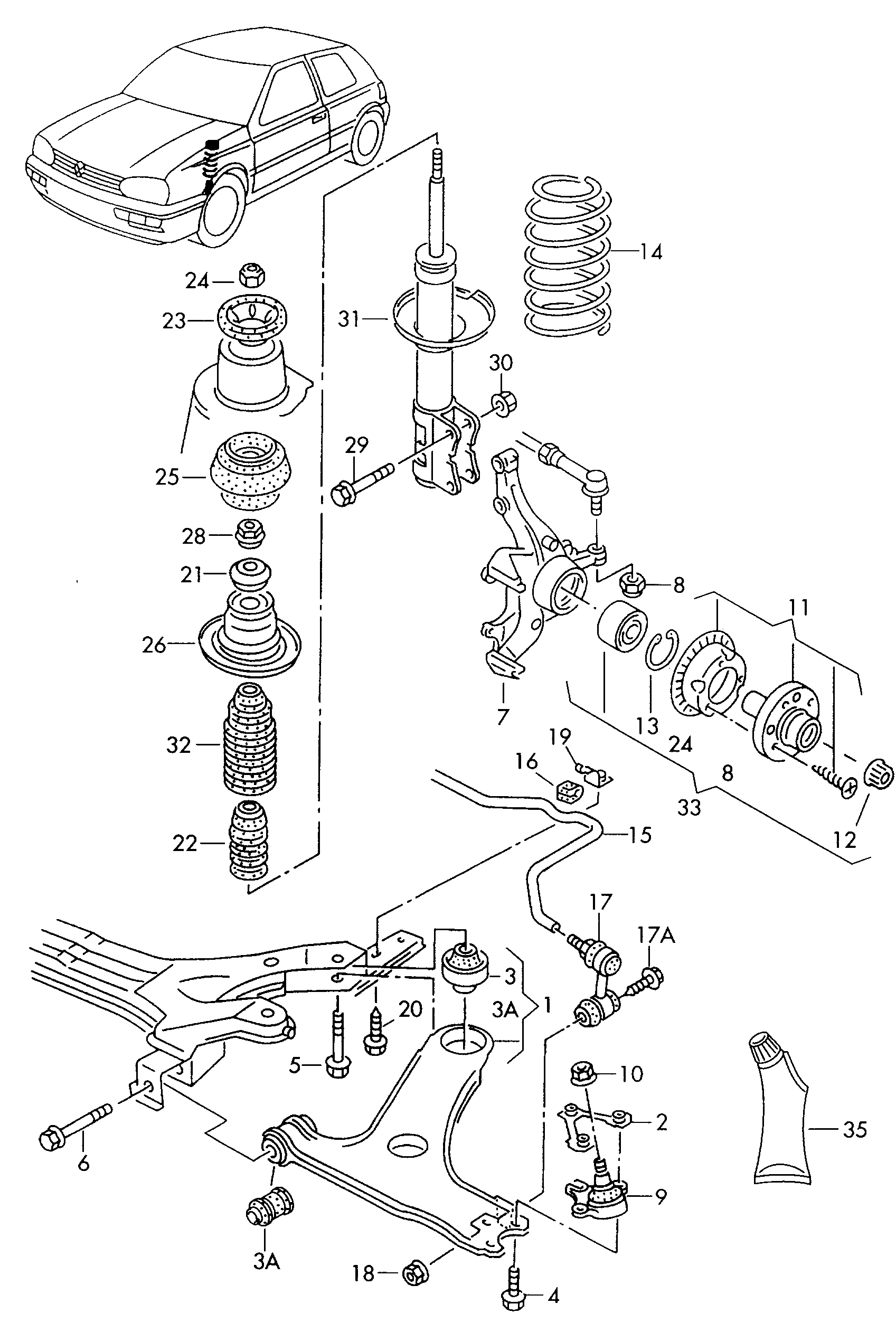 VAG 1H0413175 - Chit protectie praf,amortizor allinparts.ro