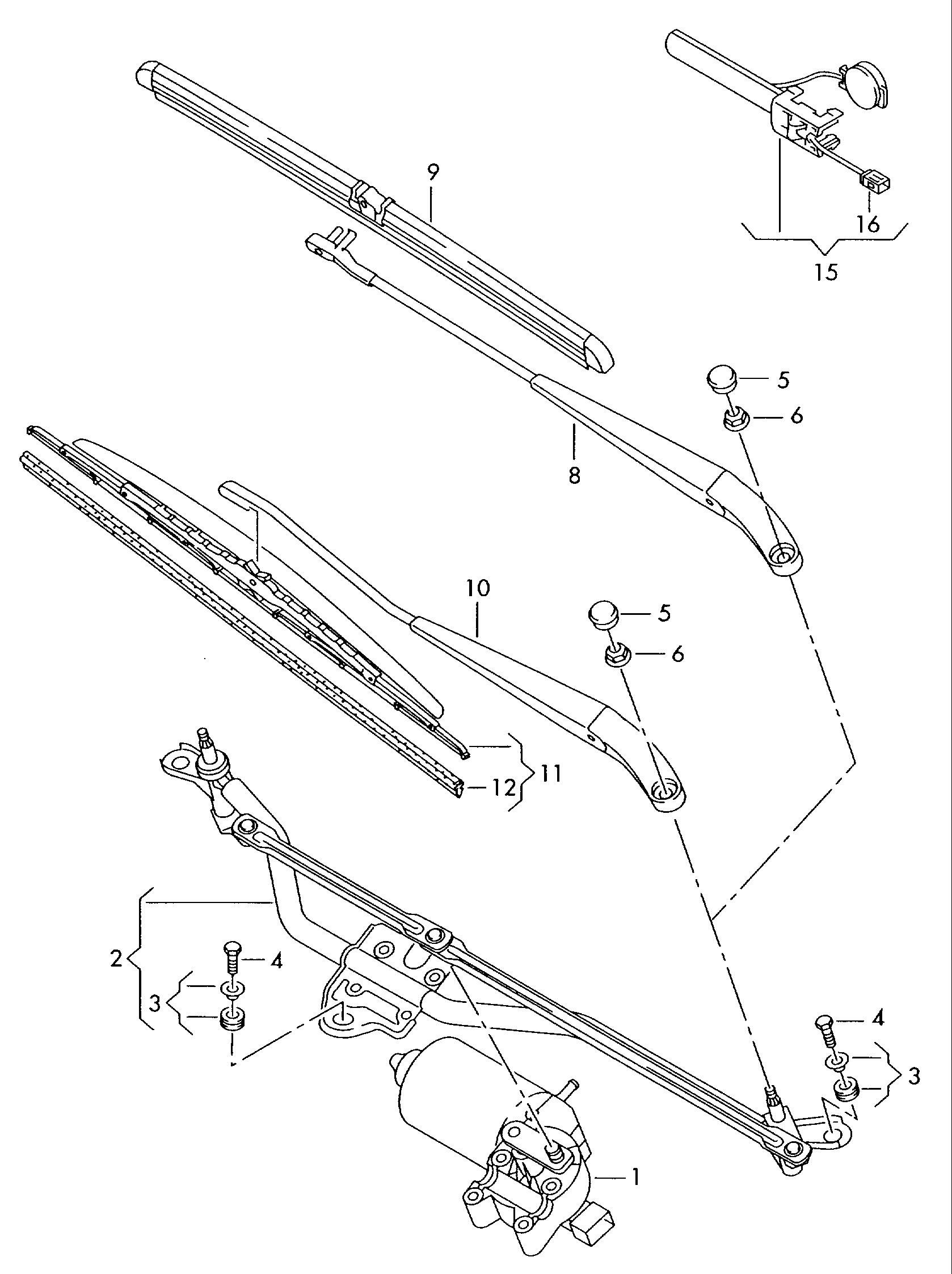VAG 7H1 955 425 F - Lamela stergator allinparts.ro