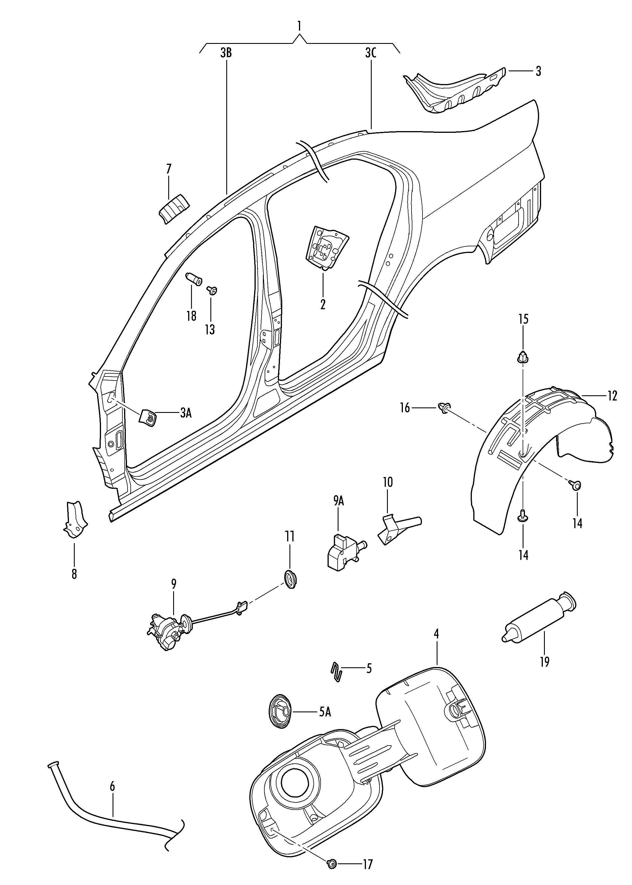 VAG 1K5 810 773A - Element reglaj,inchidere centralizata allinparts.ro