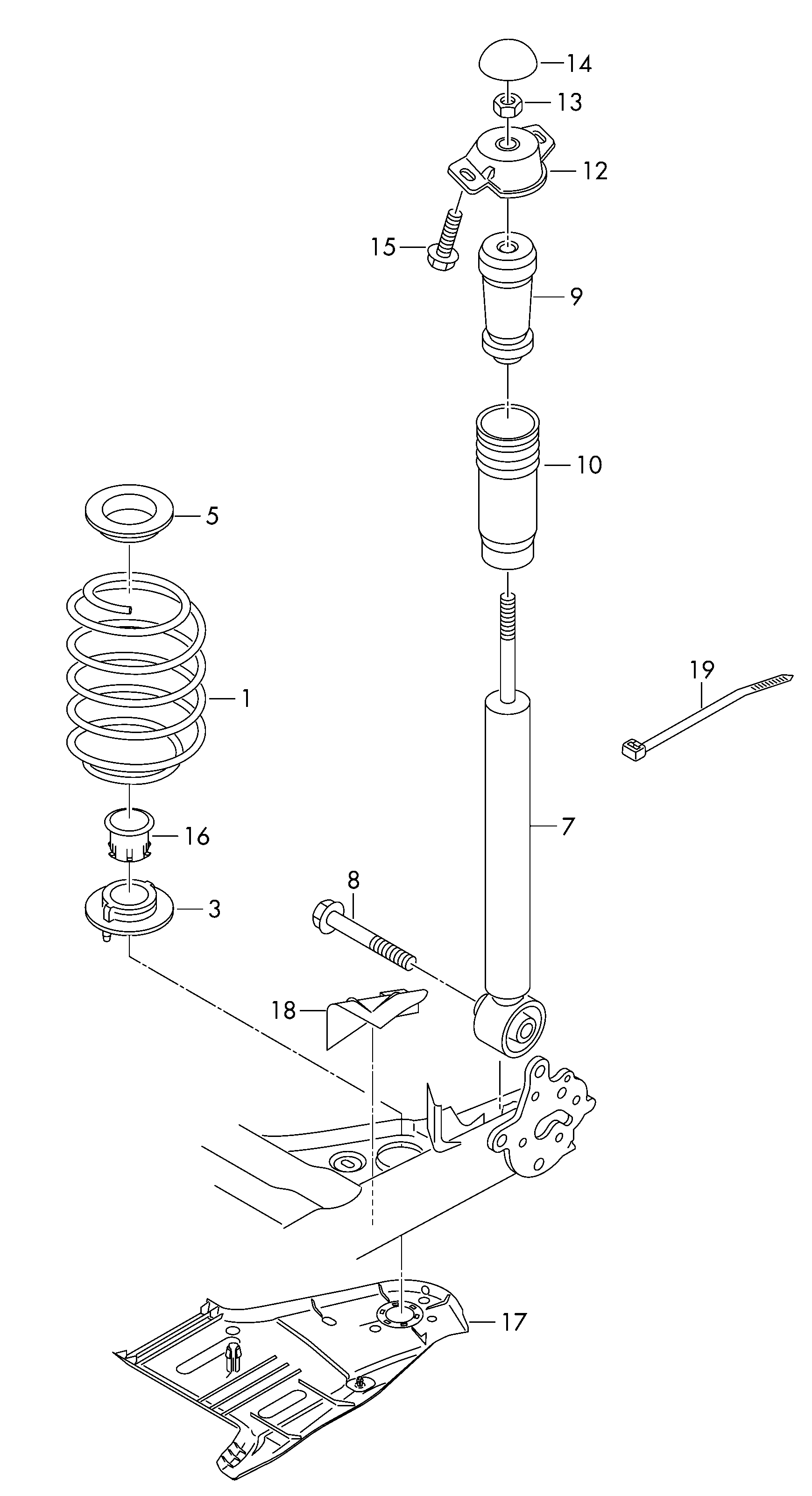 VAG 5Q0513049CQ - Amortizor allinparts.ro