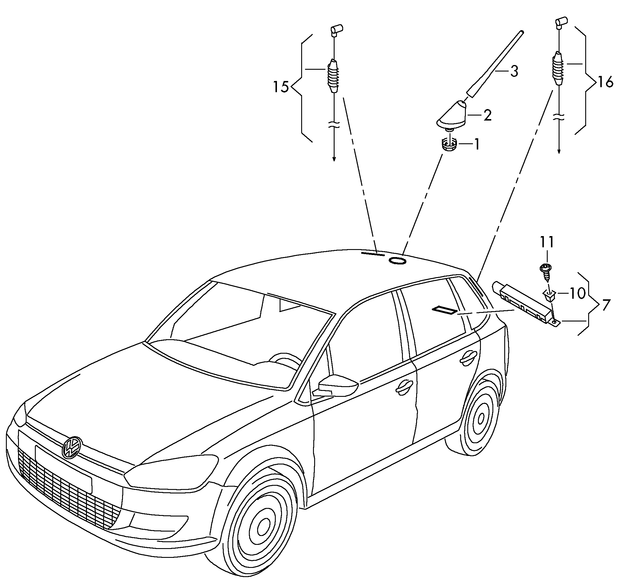 VAG 6R0 035 849D - Antena allinparts.ro