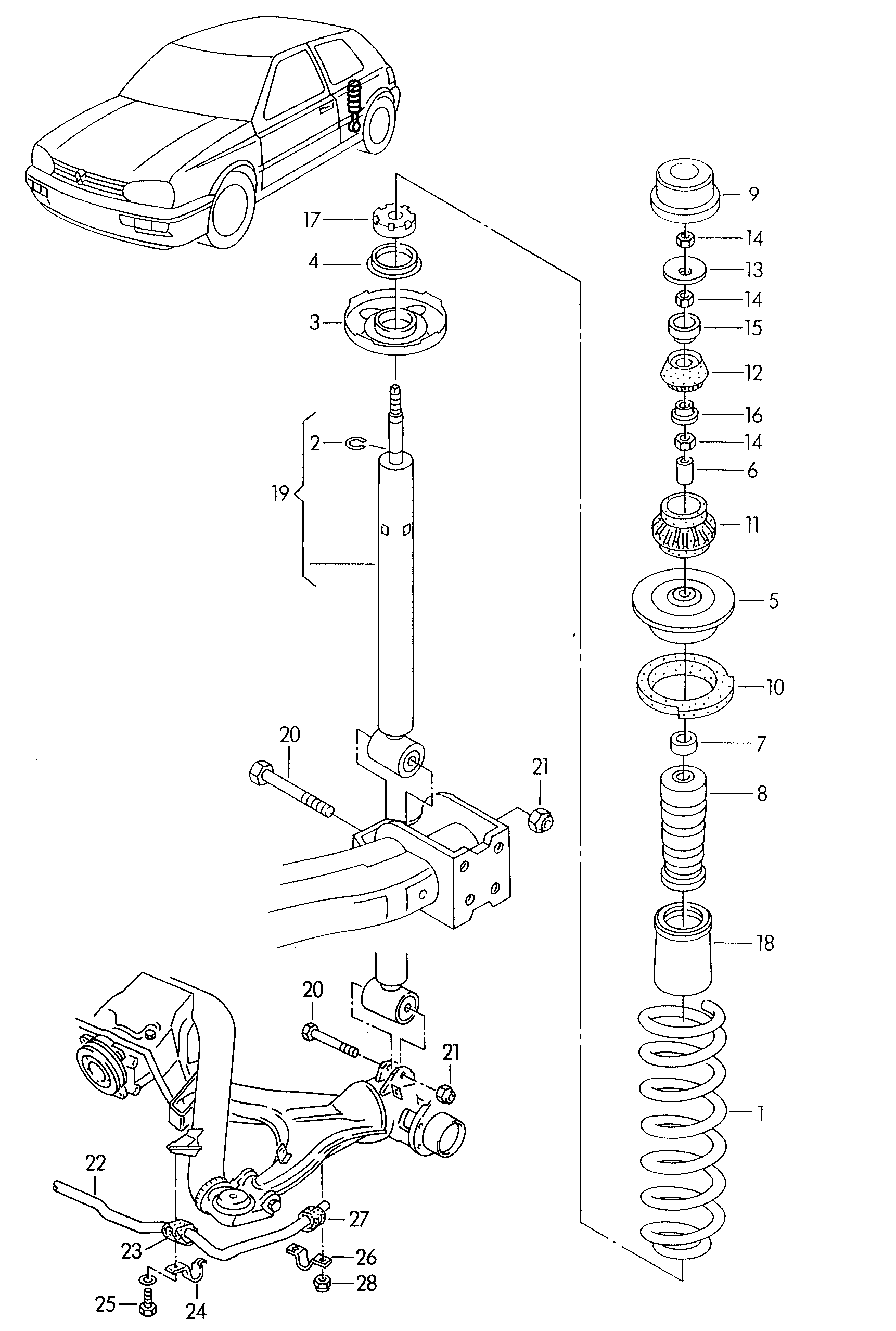 VAG 6N0 513 425 A - Capac protectie / Burduf, amortizor allinparts.ro
