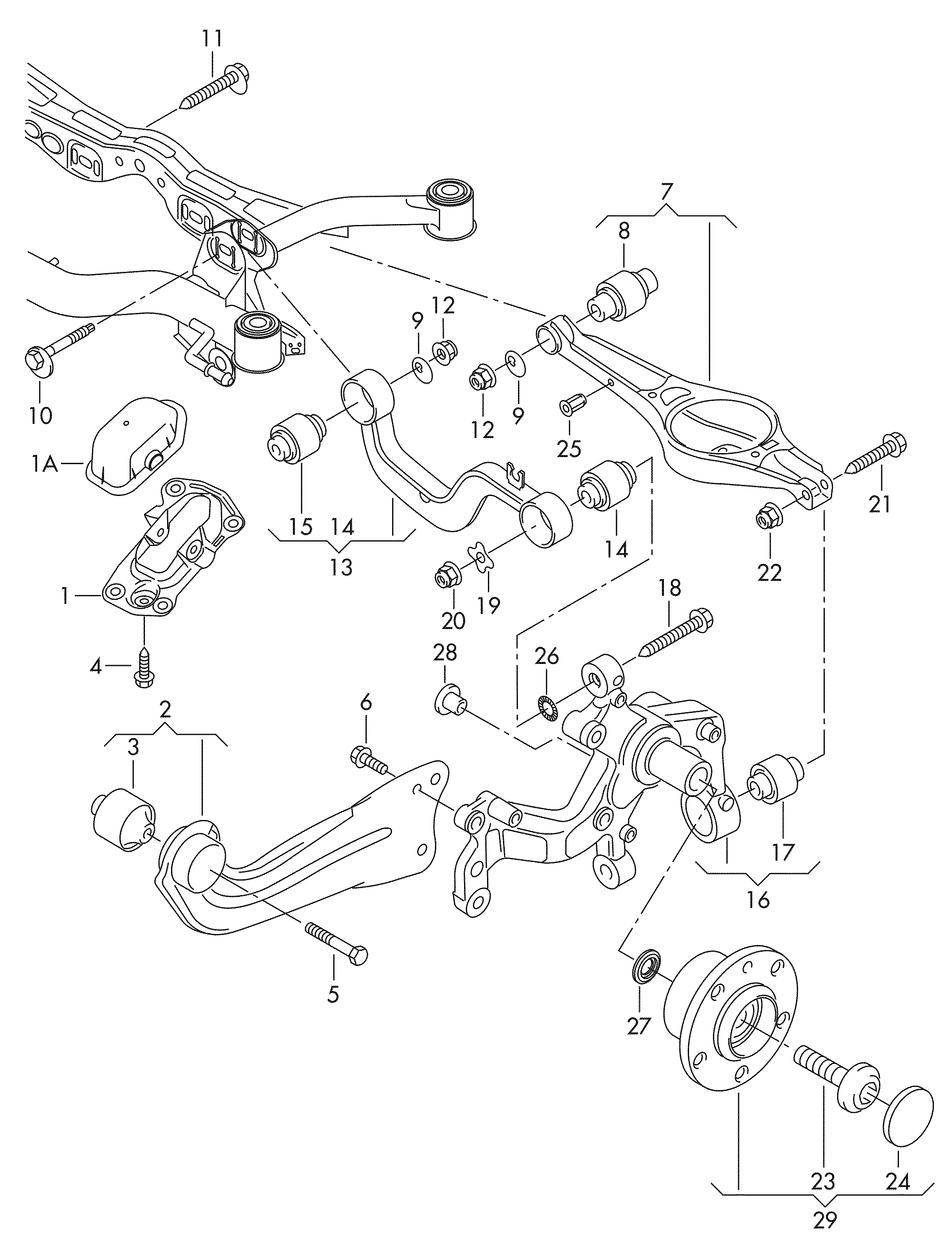 VAG 1K0 614 167C - VAG 1K0 614 167C - Brat, suspensie roata allinparts.ro