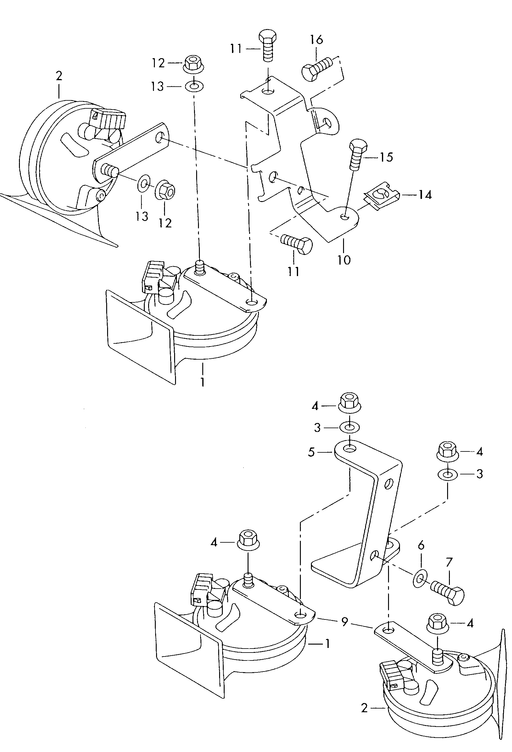 VAG 3U0 951 206 A - Claxon allinparts.ro
