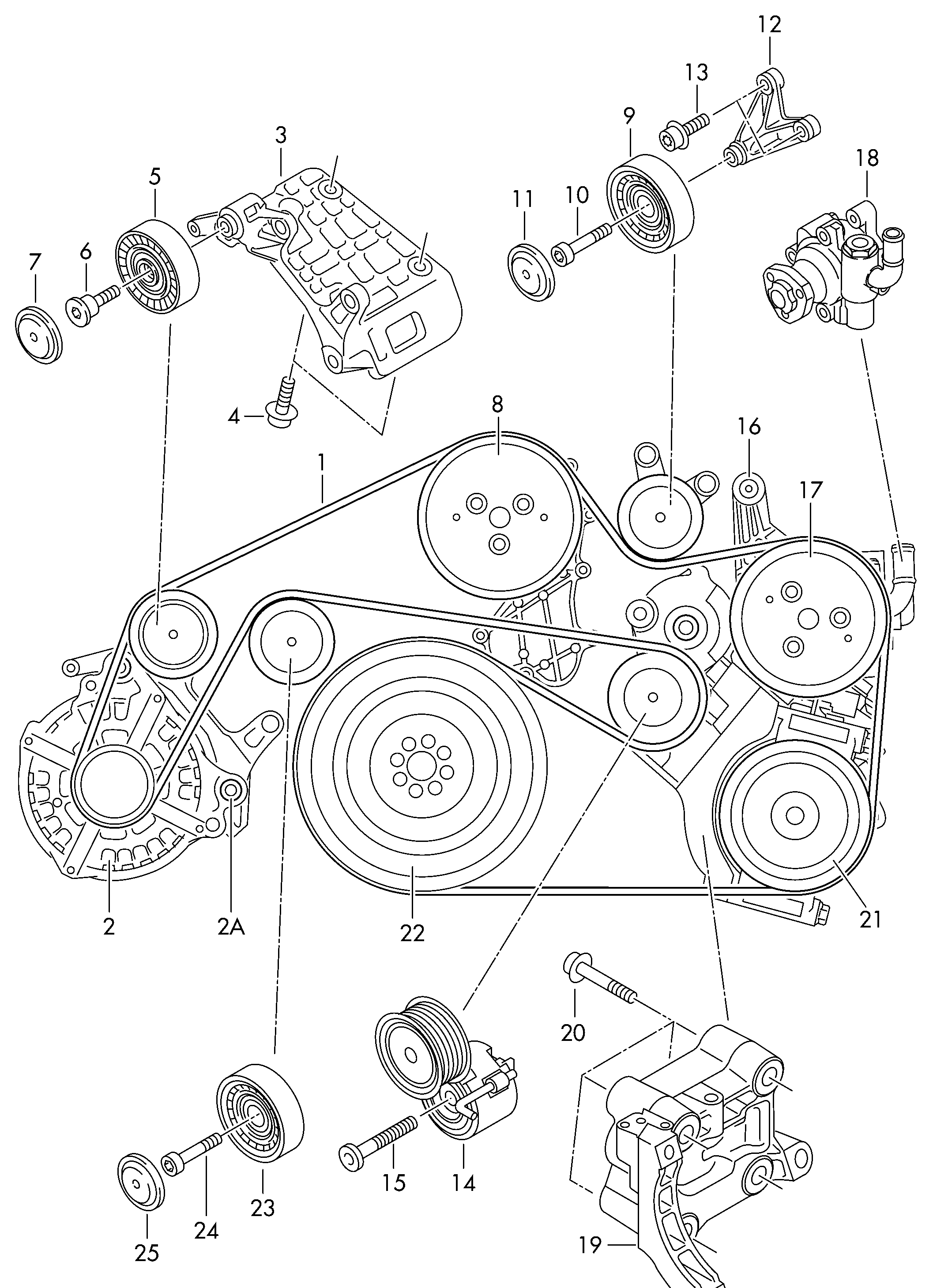 VAG 059 903 341 H - VAG 059 903 341 H - Rola ghidare / conducere, curea transmisie allinparts.ro