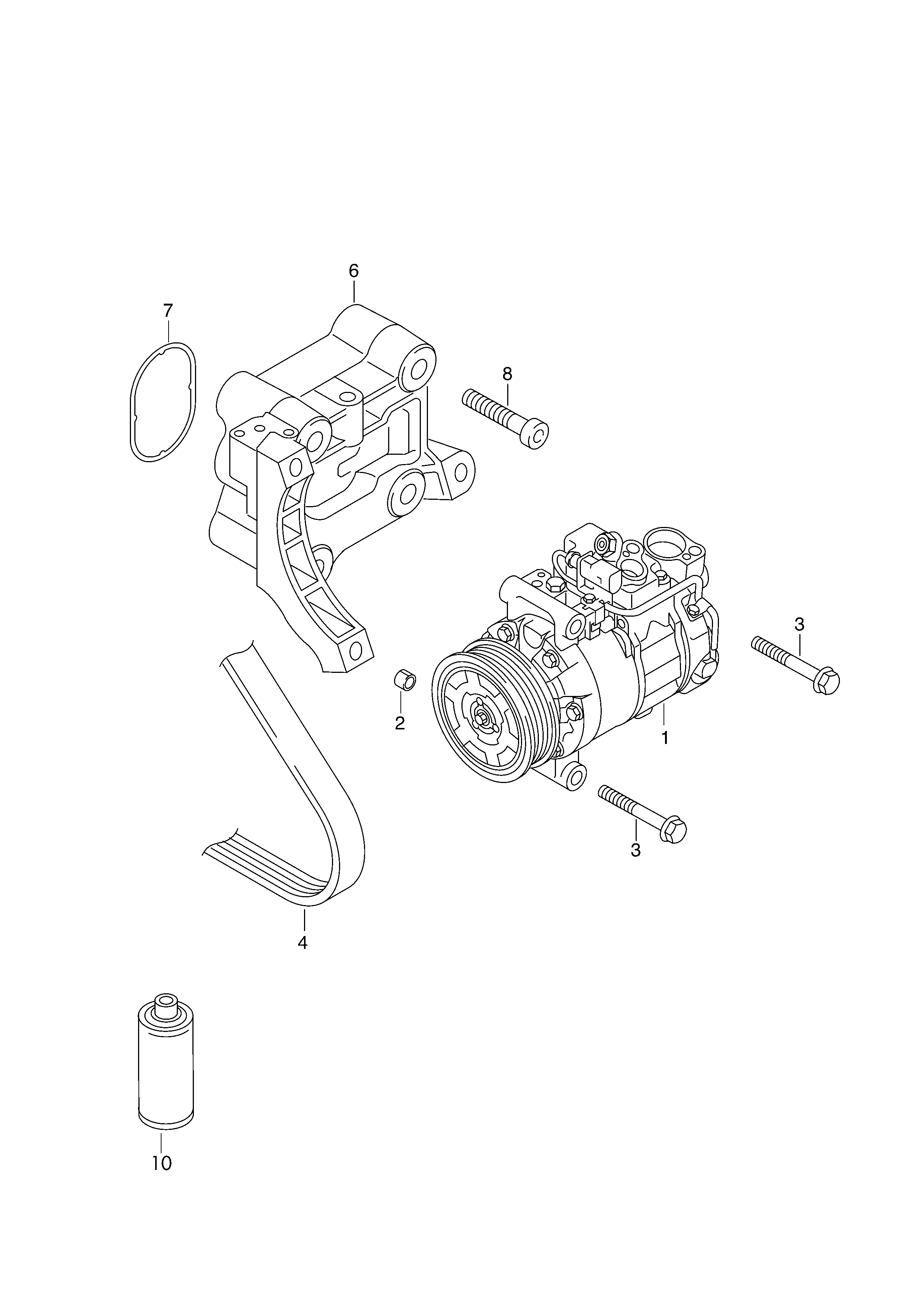 VAG 7P0820803N - Compresor, climatizare allinparts.ro