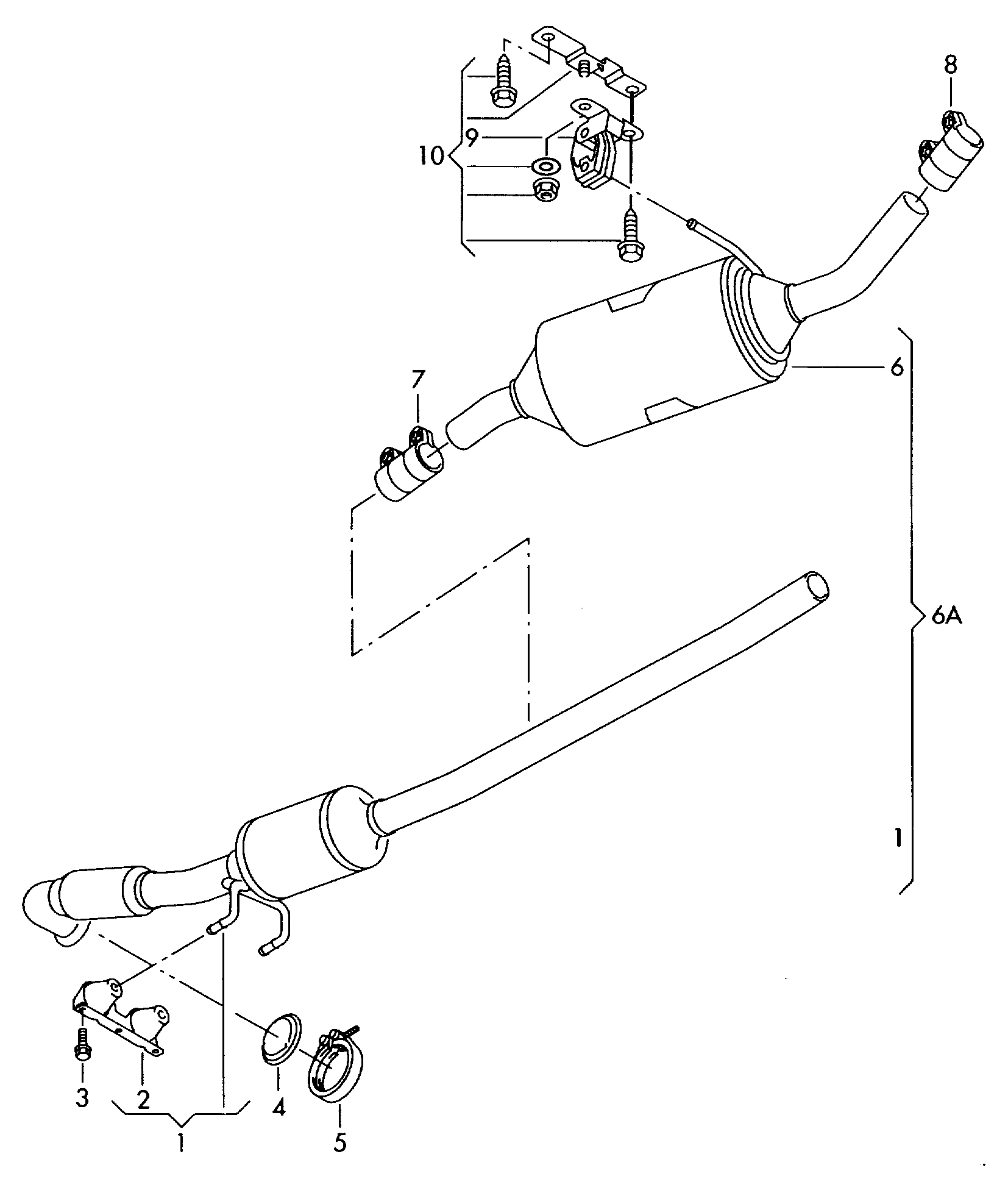 VAG 7H0 253 115 B - Garnitura, racord evacuare allinparts.ro