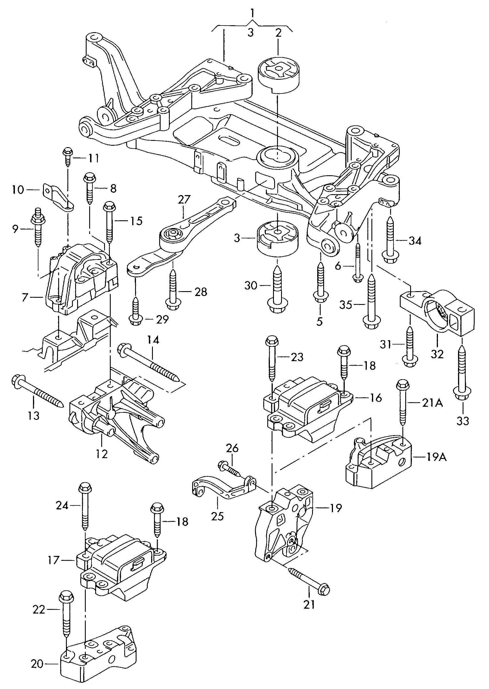 VAG 3C0 199 868 C - Suport,trapez allinparts.ro