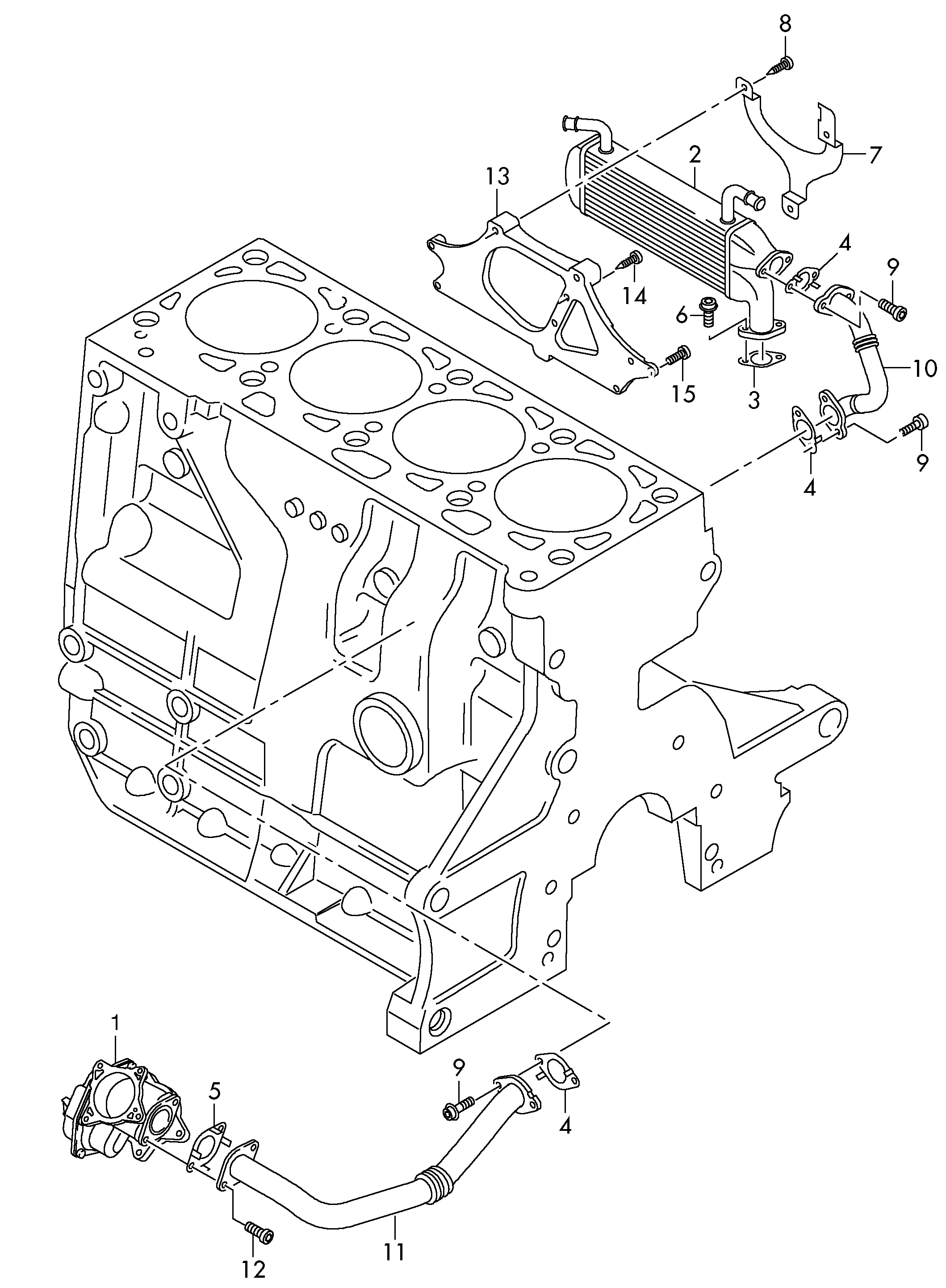 VAG 03L 131 547 N - VAG 03L 131 547 N - Garnitura, conducta supapa-AGR allinparts.ro