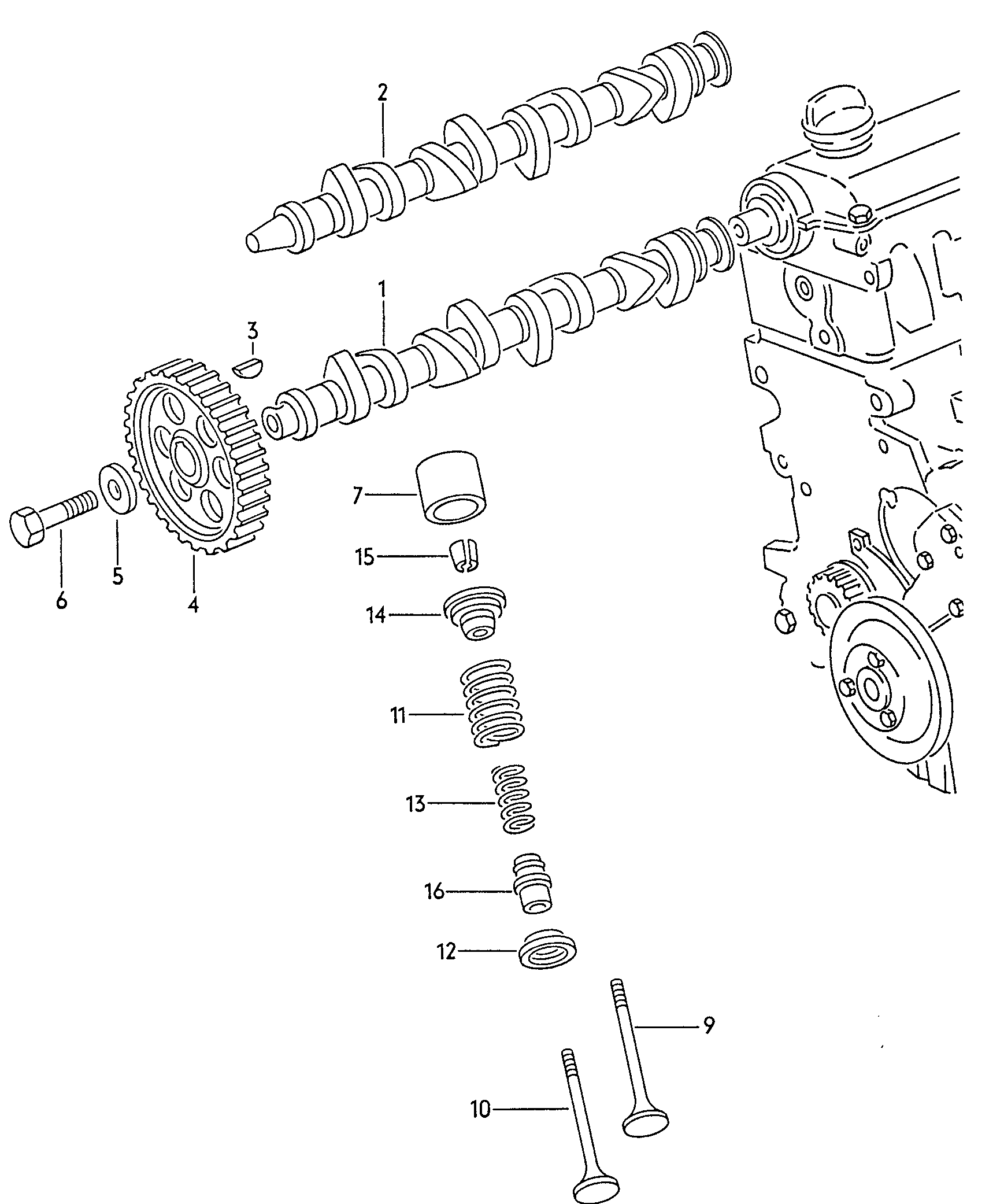 VAG 038 109 101 E - Ax cu came allinparts.ro