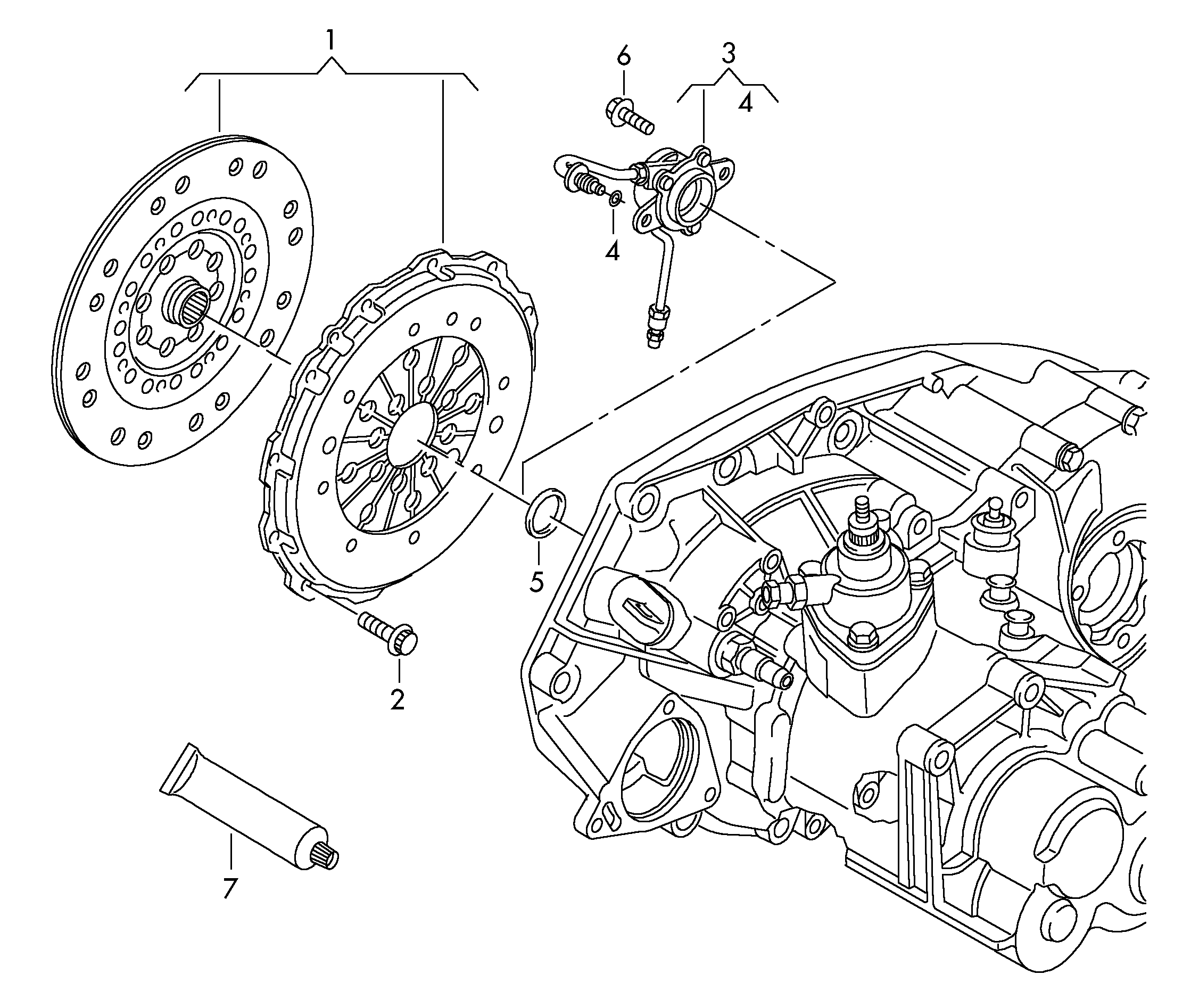 VAG 0A5 141 671L - Rulment de presiune, ambreiaj allinparts.ro