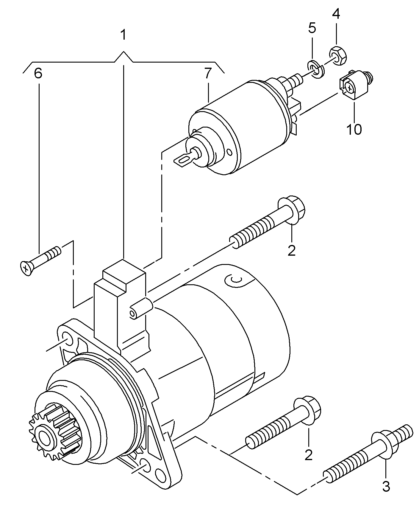 VAG 02M 911 024 C - Starter allinparts.ro
