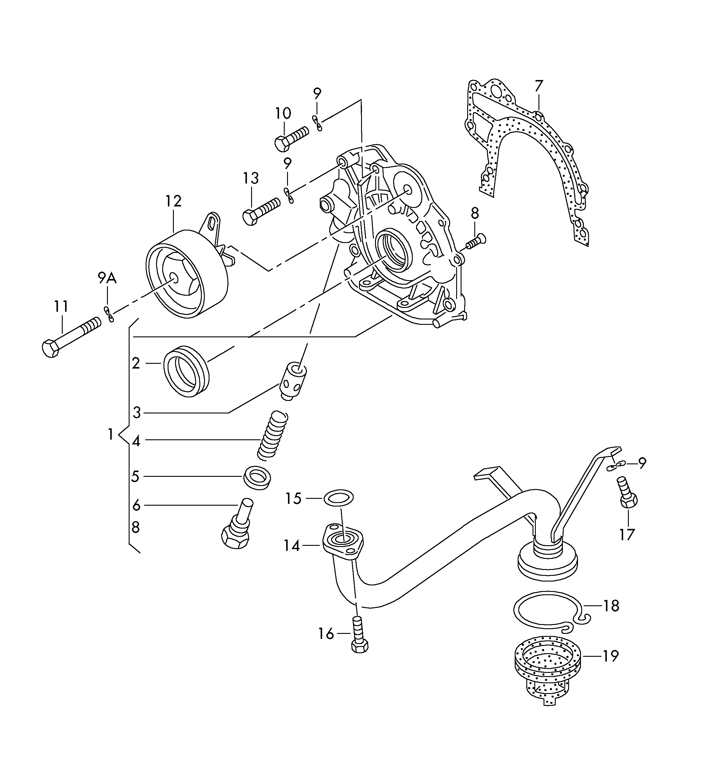 VAG 074109243F - Rola intinzator,curea distributie allinparts.ro