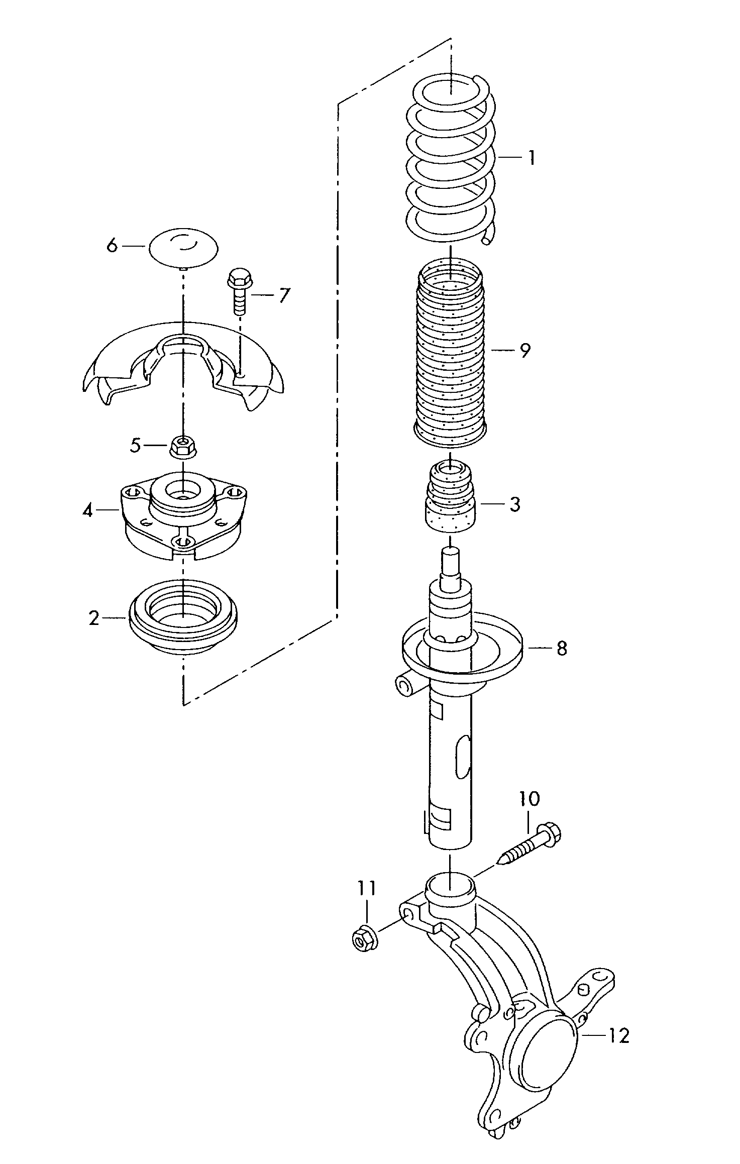 VAG 5N0 413 031 T - Amortizor allinparts.ro
